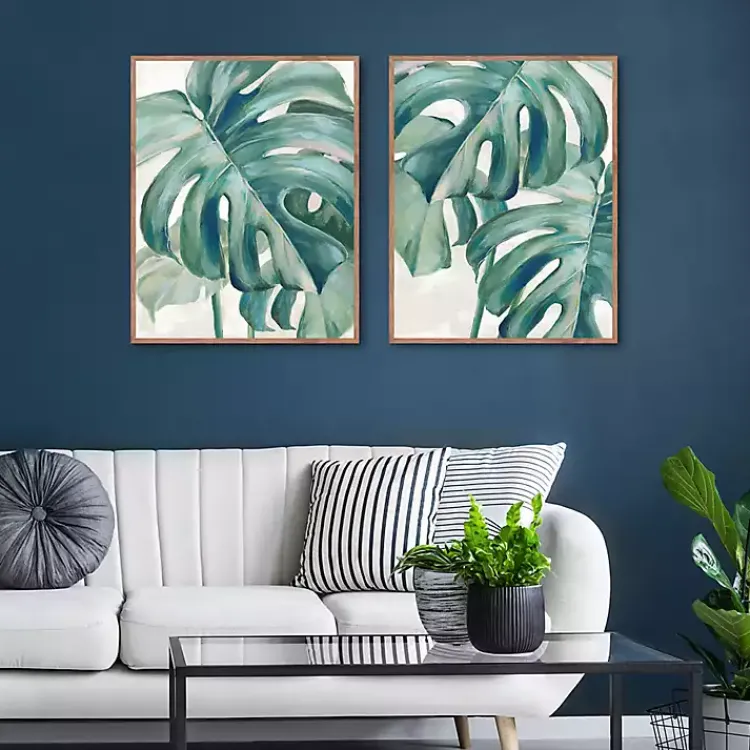 Canvas Art-Kirklands Home Jungle Symphony Framed Canvas Art Prints, Set of 2 Green