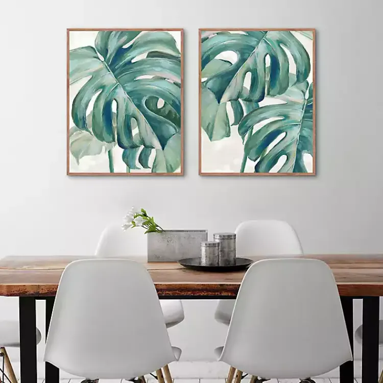 Canvas Art-Kirklands Home Jungle Symphony Framed Canvas Art Prints, Set of 2 Green