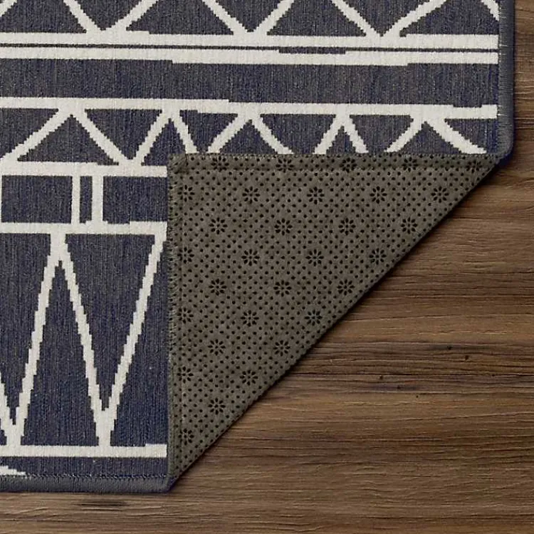 Area Rugs-Kirklands Home Gray Chelsea Geometric Washable Area Rug, 5x7