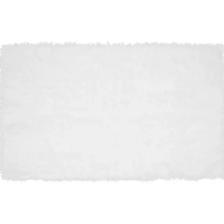 Area Rugs-Kirklands Home Shag Washable Area Rug, 3x5 White