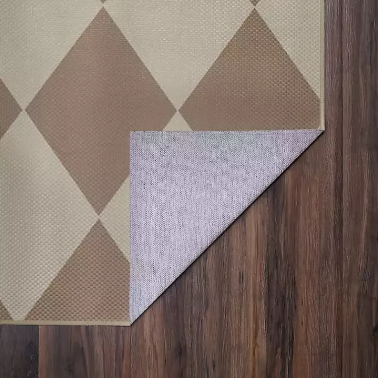 Area Rugs-Kirklands Home Samara Natural Diamond Washable Area Rug, 5x7