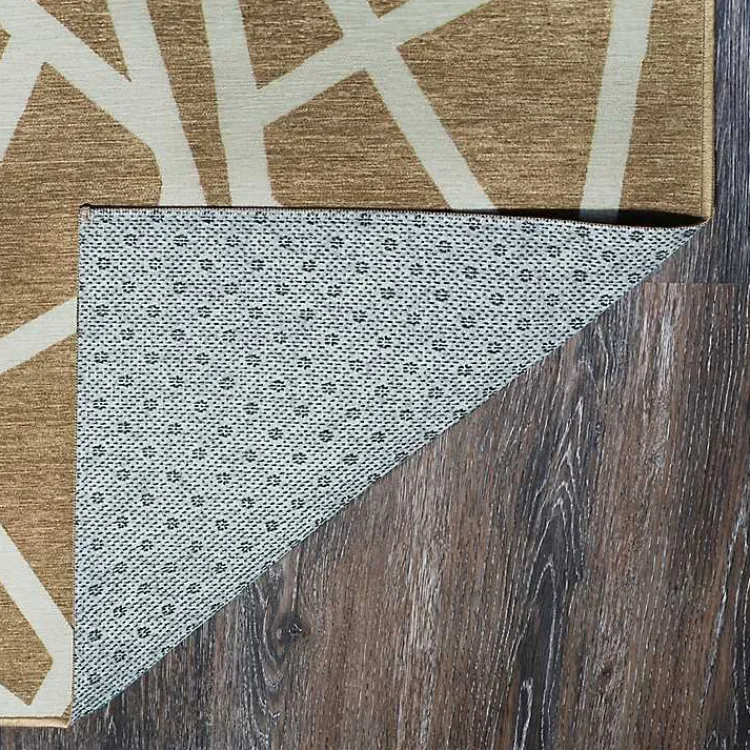 Area Rugs-Kirklands Home Camel Intersections Washable Runner, 2x7