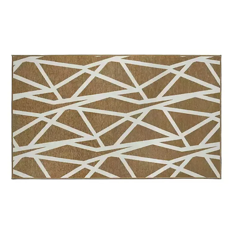 Area Rugs-Kirklands Home Camel Intersections Washable Area Rug, 3x5