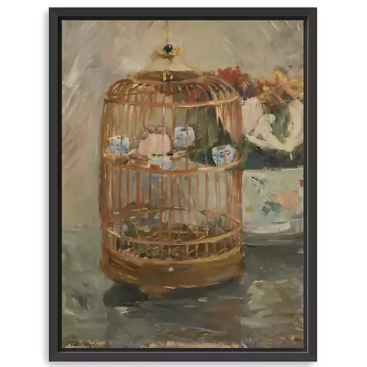 Canvas Art-Kirklands Home The Cage Morisot Framed Canvas Art Print Multi