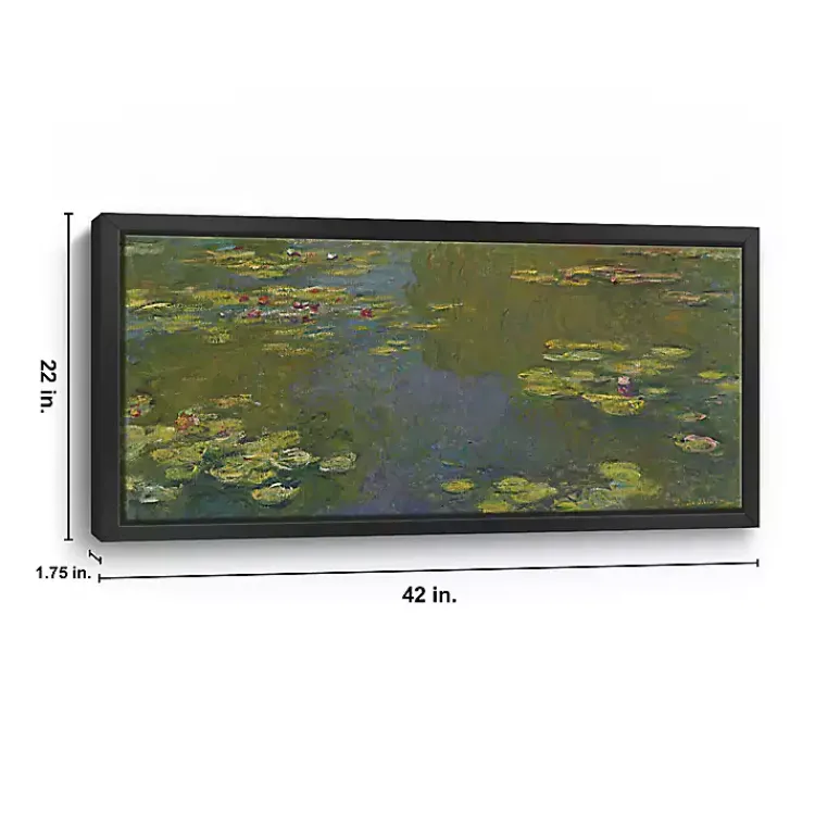 Canvas Art-Kirklands Home Le Bassin Aux Nympheas Framed Canvas Art Print Green