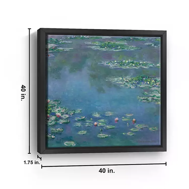 Canvas Art-Kirklands Home Water Lilies 1906 Framed Canvas Art Print Blue