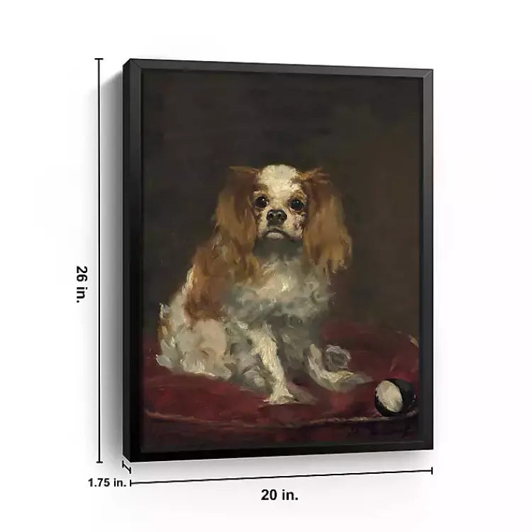 Canvas Art-Kirklands Home A King Charles Spaniel Framed Canvas Art Print Brown