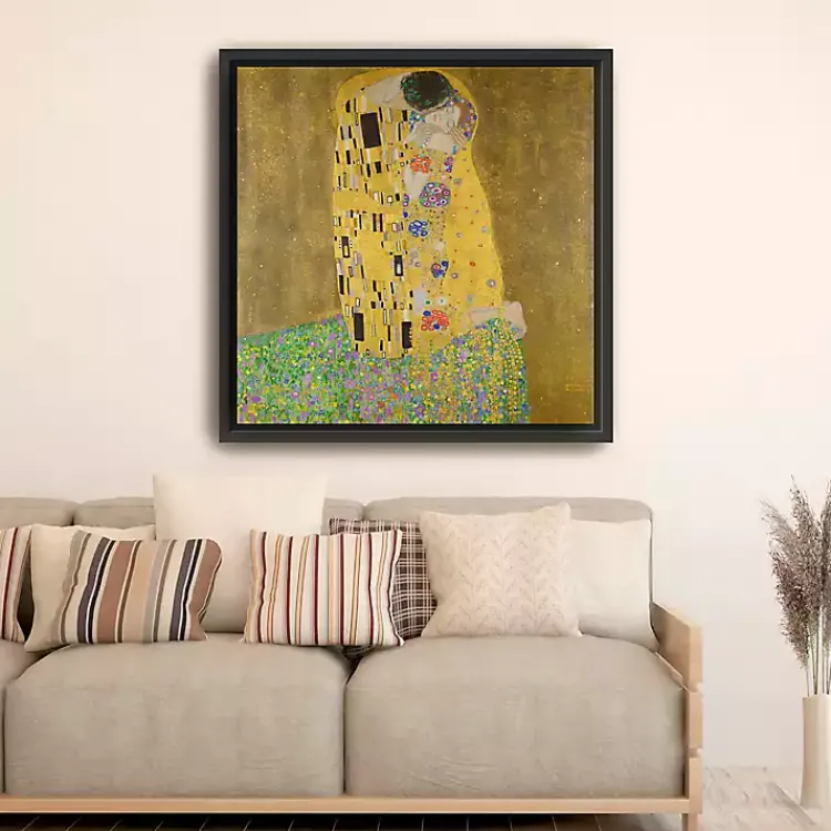 Canvas Art-Kirklands Home The Kiss Framed Canvas Art Print, 40x40 in.