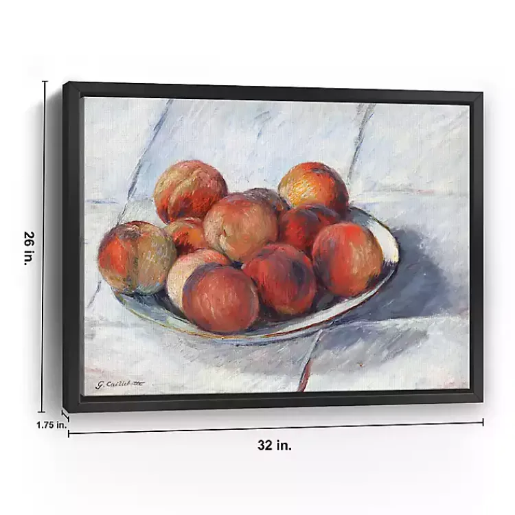 Canvas Art-Kirklands Home Plate of Peaches Framed Canvas Art Print