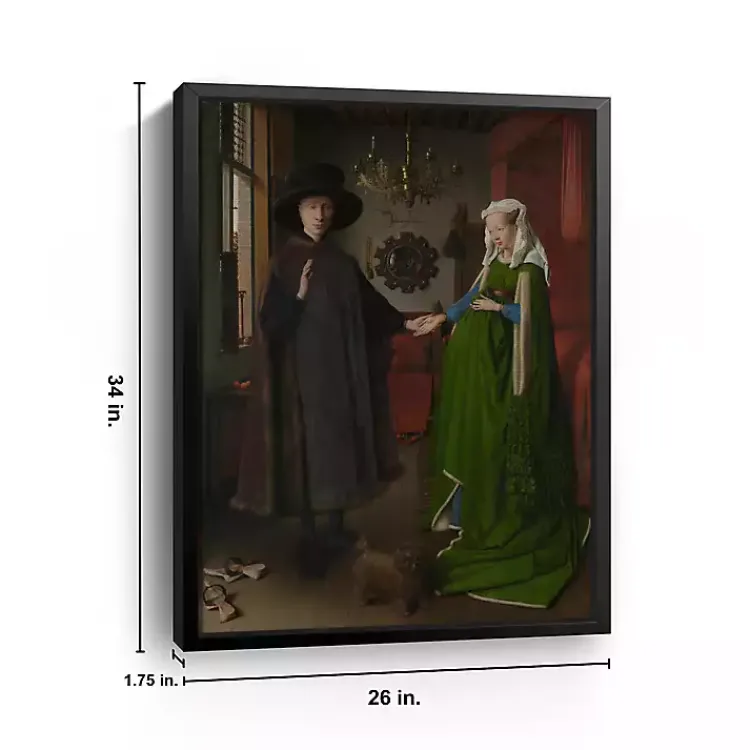 Canvas Art-Kirklands Home Arnolfini Portrait Framed Canvas Art Print