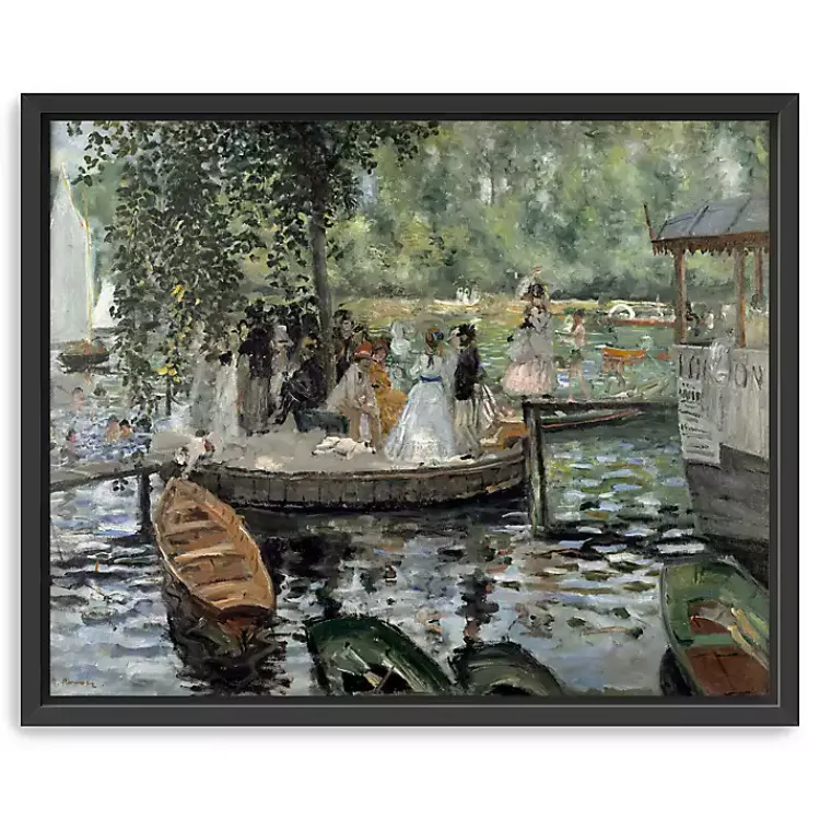 Canvas Art-Kirklands Home La Grenouillère Framed Canvas Art Print, 26x32