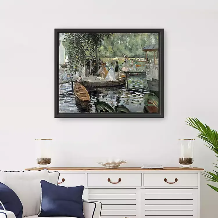 Canvas Art-Kirklands Home La Grenouillère Framed Canvas Art Print, 26x32