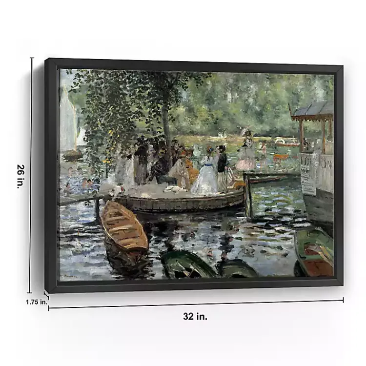 Canvas Art-Kirklands Home La Grenouillère Framed Canvas Art Print, 26x32