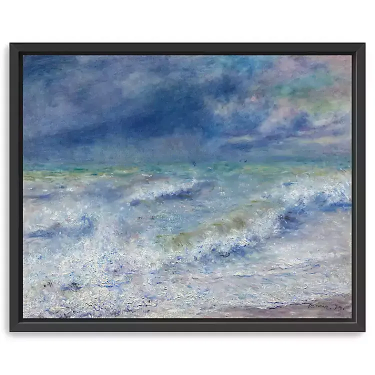 Canvas Art-Kirklands Home Seascape Framed Canvas Art Print, 26x32 Blue