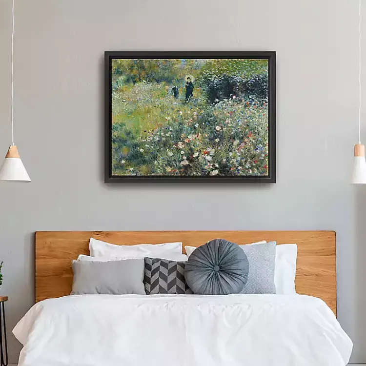 Canvas Art-Kirklands Home Woman with Parasol Garden Canvas Print, 42x32 in.