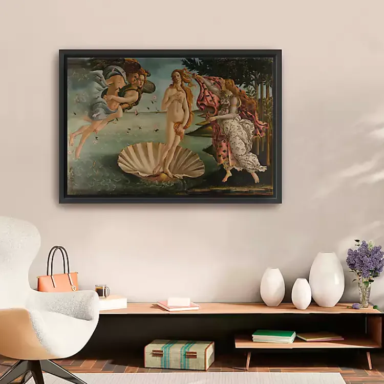 Canvas Art-Kirklands Home Birth of Venus Framed Canvas Art Print, 36x28 in. Multi