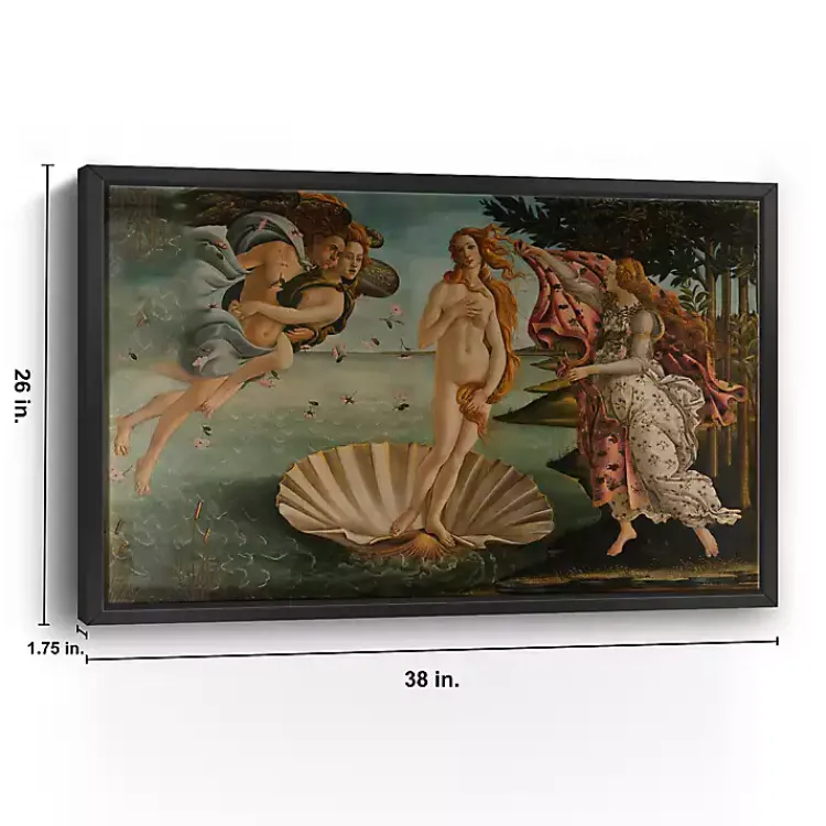 Canvas Art-Kirklands Home Birth of Venus Framed Canvas Art Print, 36x28 in. Multi