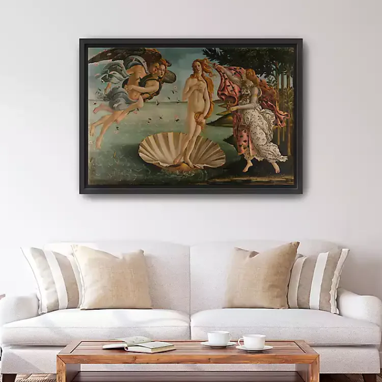 Canvas Art-Kirklands Home Birth of Venus Framed Canvas Art Print, 48x32 in. Multi