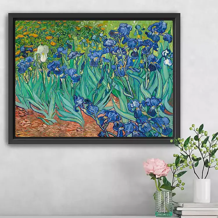 Canvas Art-Kirklands Home Irises Framed Canvas Art Print, 26x20 in.