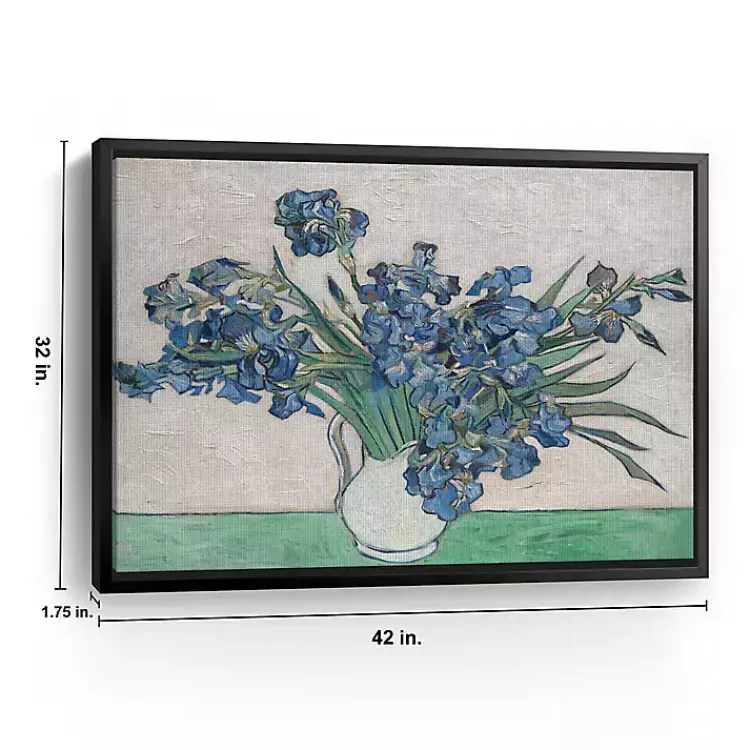 Canvas Art-Kirklands Home Irises II Framed Canvas Art Print, 42x32 in.