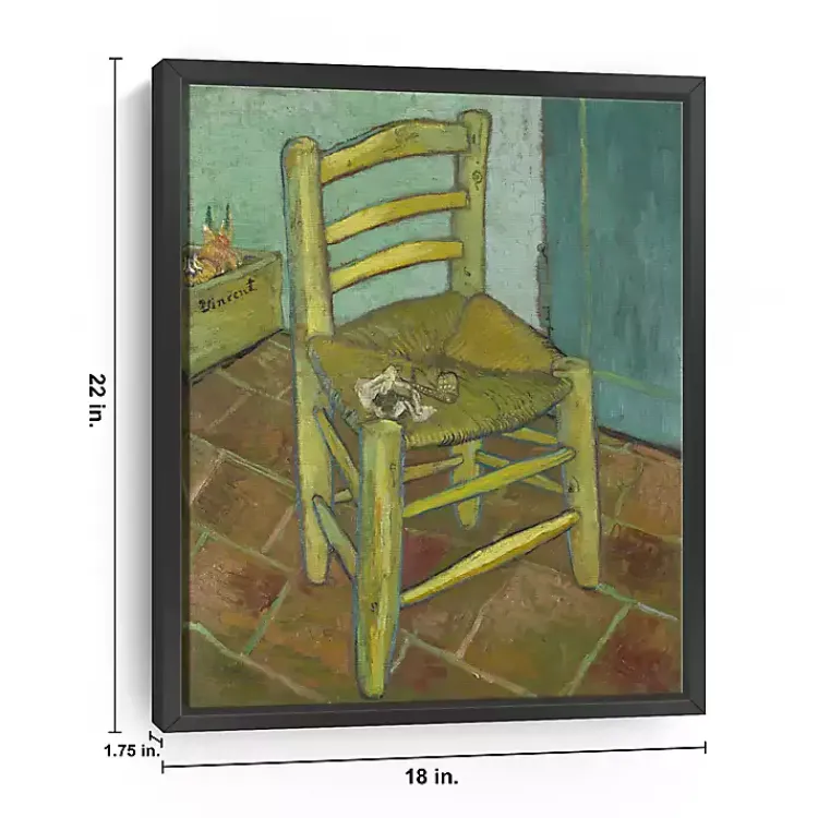 Canvas Art-Kirklands Home Van Gogh's Chair Framed Canvas Art Print