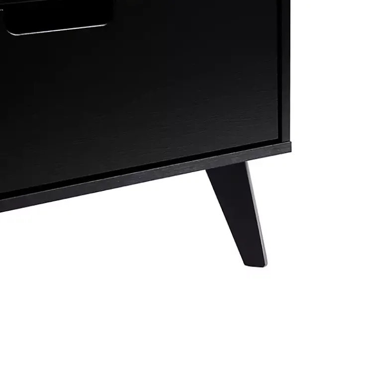 Dressers & Chests-Kirklands Home Simple Grooved Handle 6-Drawer Dresser Black