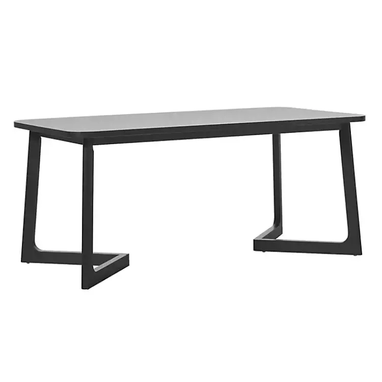 Dining Tables-Kirklands Home Wood Geometric Legs Dining Table Black