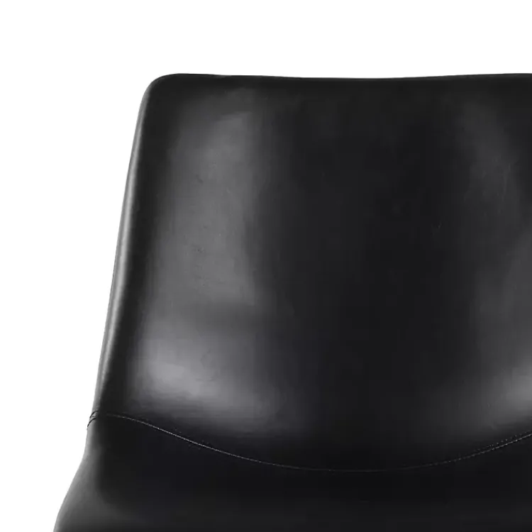 Dining Chairs-Kirklands Home Faux Leather Scoop Dining Chairs, Set of 2 Black