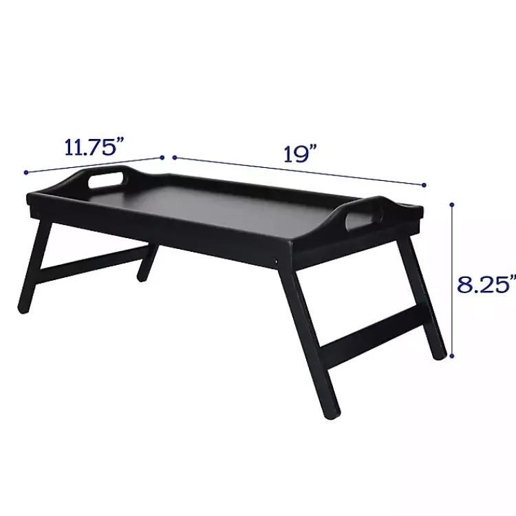 Serving & Entertaining-Kirklands Home Bamboo Standing Serving Tray Black