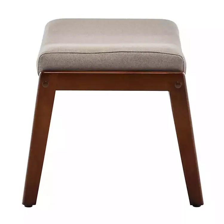 Benches & Ottomans-Kirklands Home Upholstered Natasha Ottoman Stool Tan
