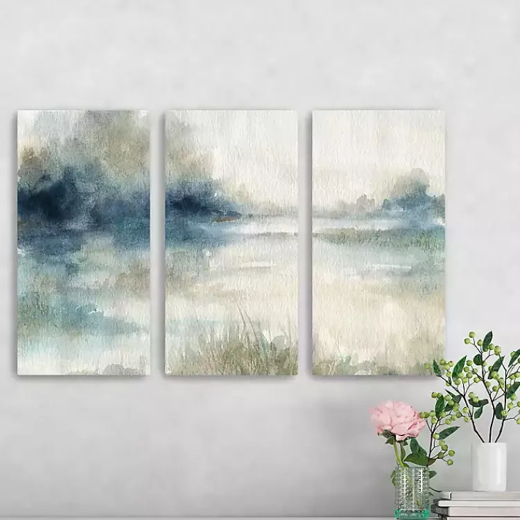 Canvas Art-Kirklands Home Evening Waters Canvas Art Prints, Set of 3