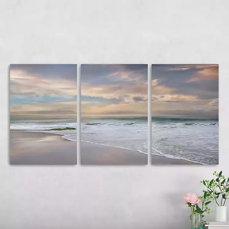 Canvas Art-Kirklands Home Soft Twilight Canvas Art Prints, 16x24, Set of 3 Multi