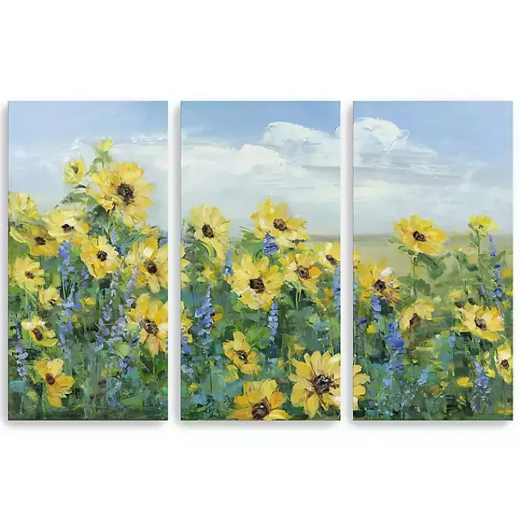 Canvas Art-Kirklands Home Sunflowers Forever Canvas Art Prints, Set of 3