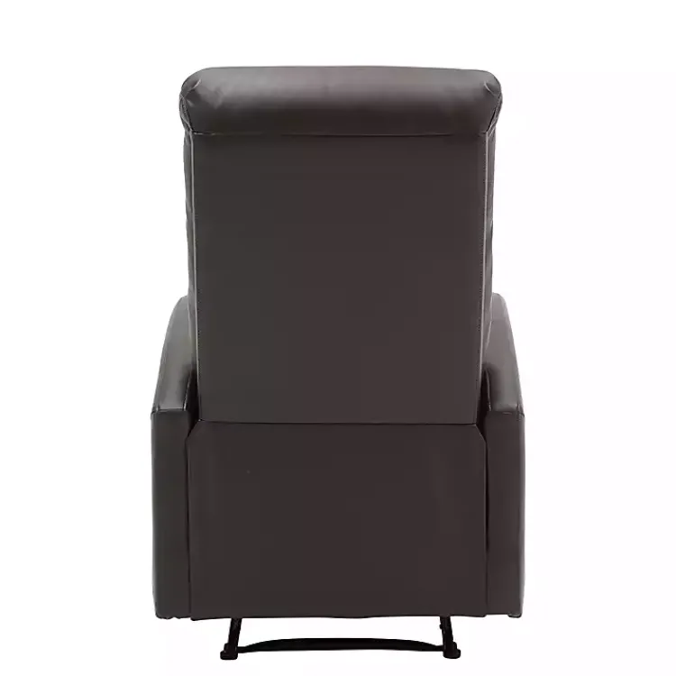 Accent Chairs-Kirklands Home Faux Leather Dormi Recliner Brown