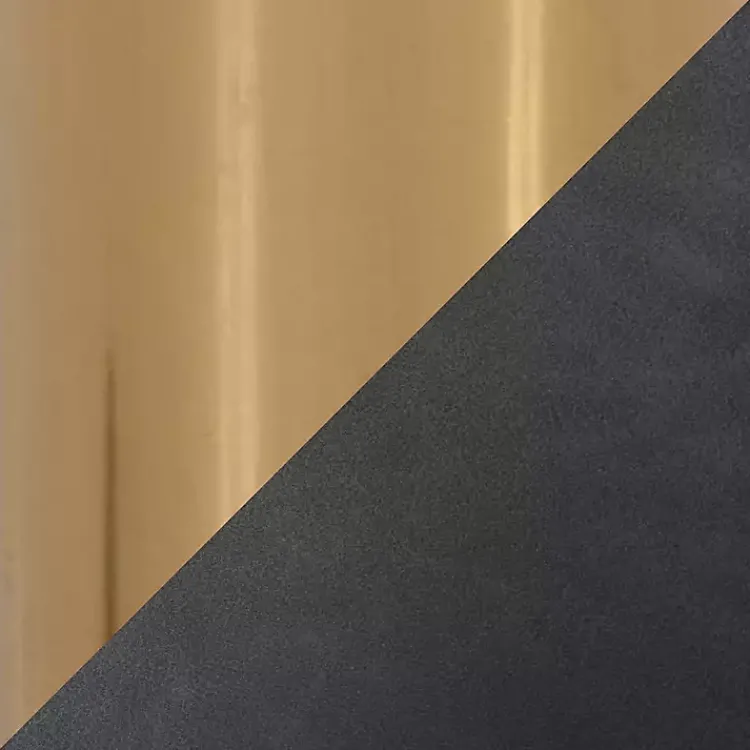 Office Furniture-Kirklands Home Faux Leather & Gold Marshall Office Chair Gray