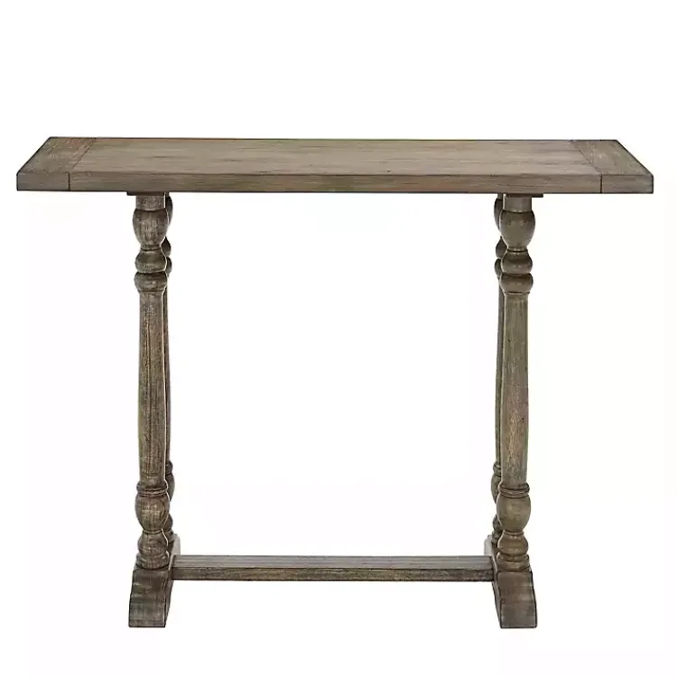 Dining Tables-Kirklands Home Smokey Oak Wood Chandler Counter Height Table