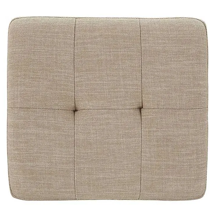 Bar Stools & Counter Height Stools-Kirklands Home Cream Upholstered Chandler Counter Stools, Set of Ivory