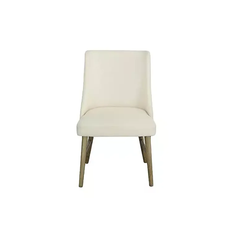 Dining Chairs-Kirklands Home Soft Alabaster Upholstered Dining Chairs, Set of 2 White