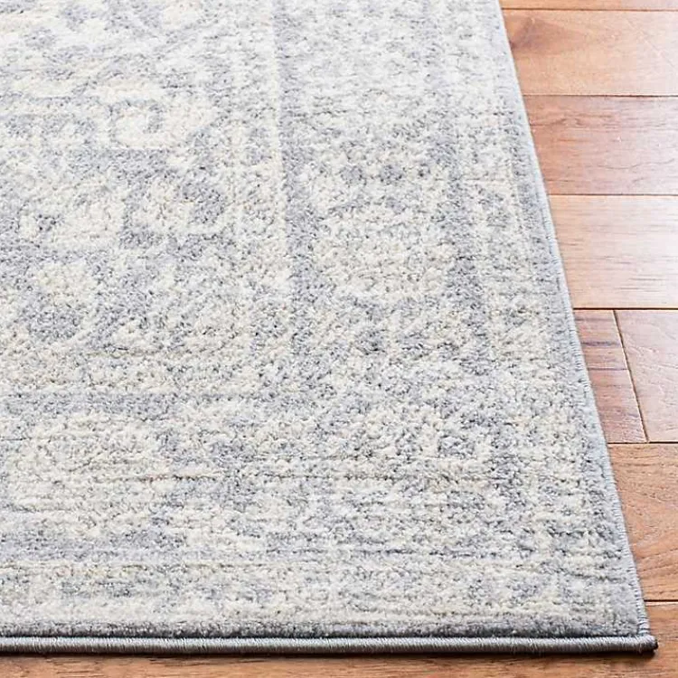 Area Rugs-Kirklands Home Brentwood Traditional Runner, 2x8 Gray