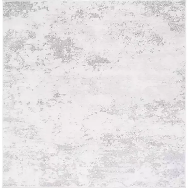 Area Rugs-Kirklands Home Gray and Ivory Whisper Abstract Area Rug, 6x6