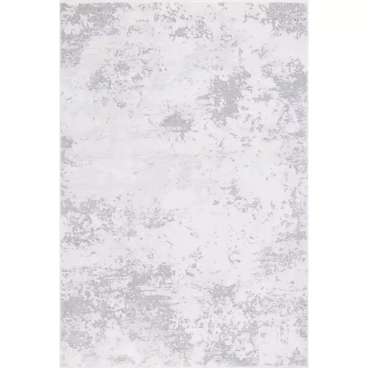 Area Rugs-Kirklands Home Gray and Ivory Whisper Abstract Area Rug, 8x10