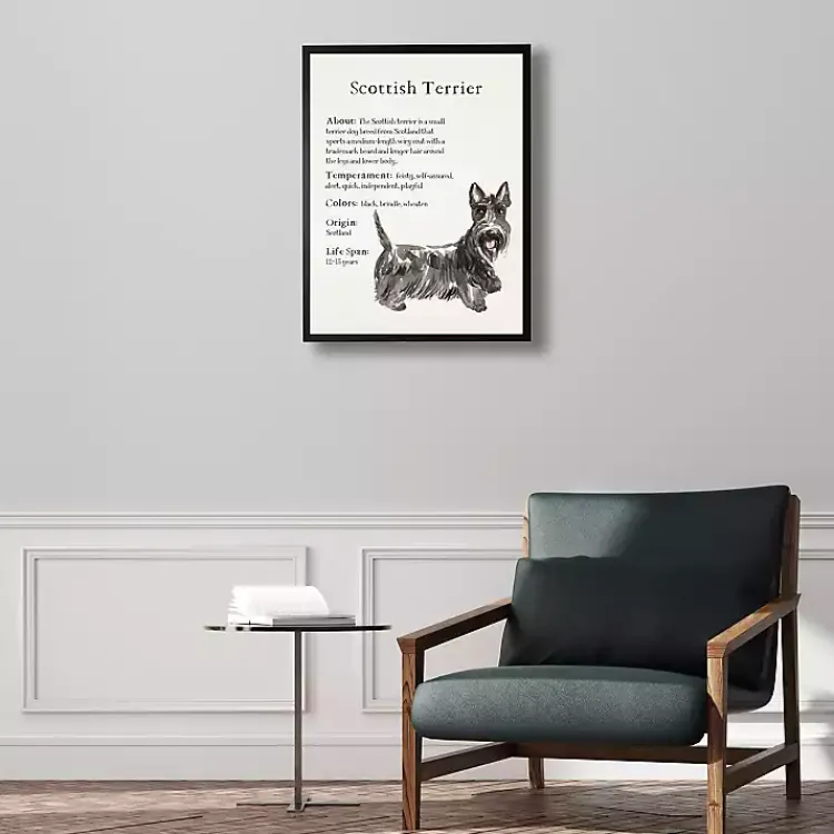 Wall Quotes & Signs-Kirklands Home Scottish Terrier Facts Framed Wall Plaque