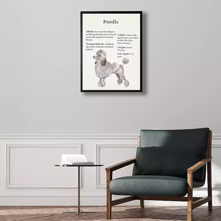Wall Quotes & Signs-Kirklands Home Poodle Facts Framed Wall Plaque