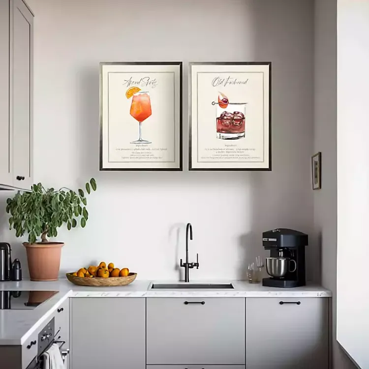Framed Art-Kirklands Home Aperol Spritz Framed Art Print Orange