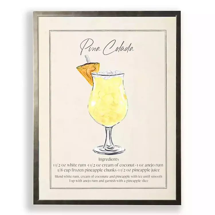 Framed Art-Kirklands Home Pina Colada Framed Art Print Yellow
