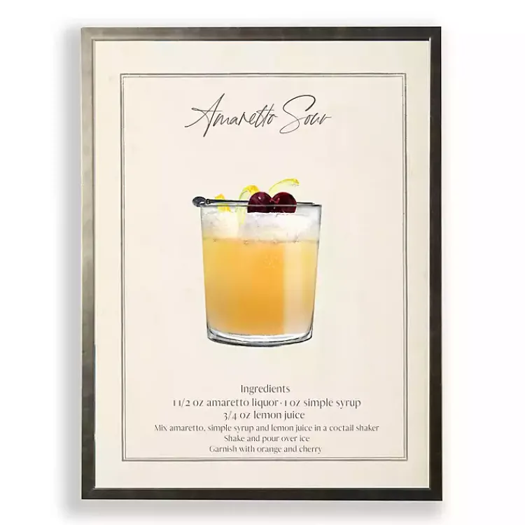 Framed Art-Kirklands Home Amaretto Sour Framed Art Print Orange