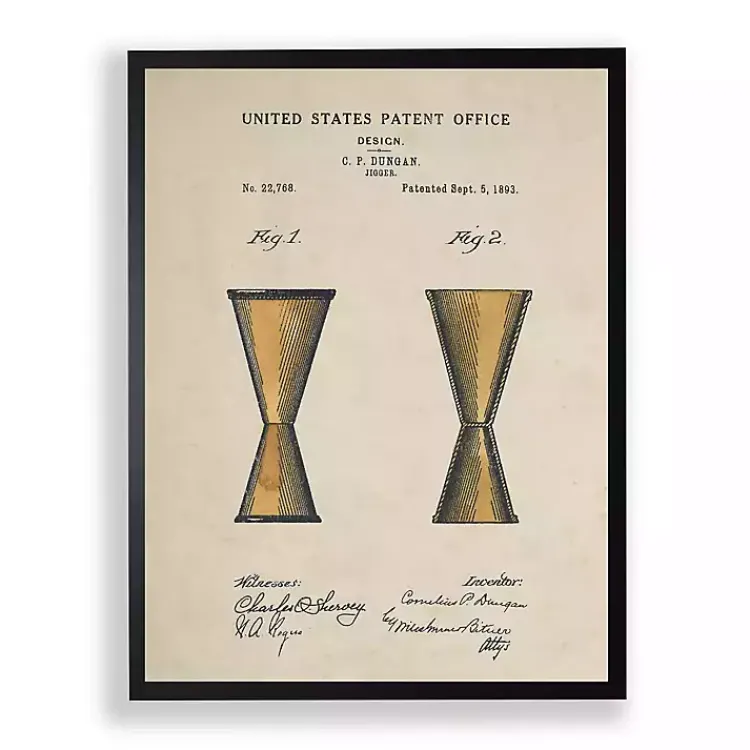 Framed Art-Kirklands Home Shot Shaker Patent Framed Art Print