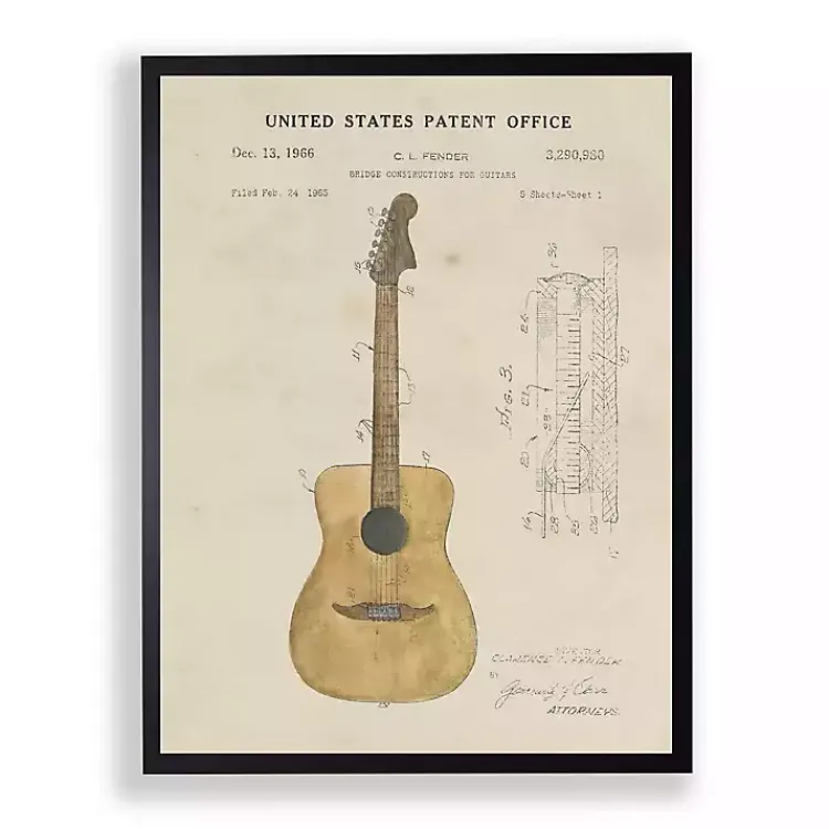 Framed Art-Kirklands Home Fender Guitar Framed Art Print