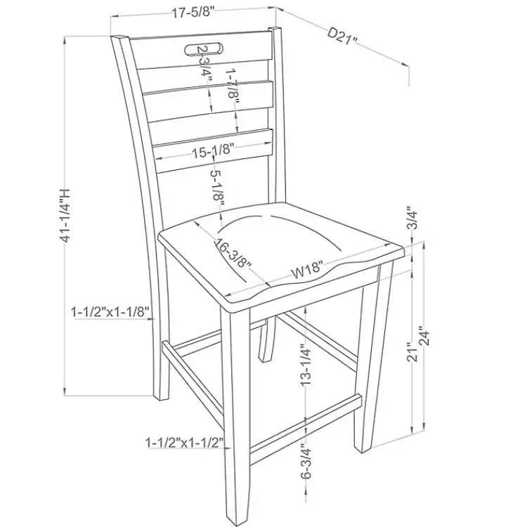 Bar Stools & Counter Height Stools-Kirklands Home Rustic Oak Wood Quinby Counter Stools, Set of 2 Brown