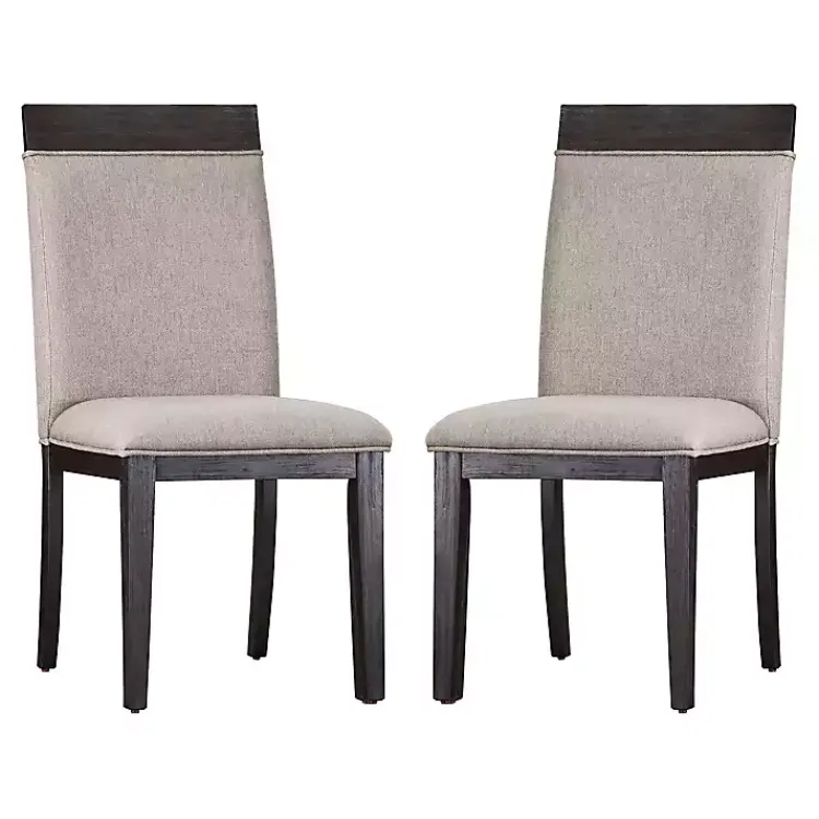 Dining Chairs-Kirklands Home Upholstered Erin Dining Chairs, Set of 2 Gray